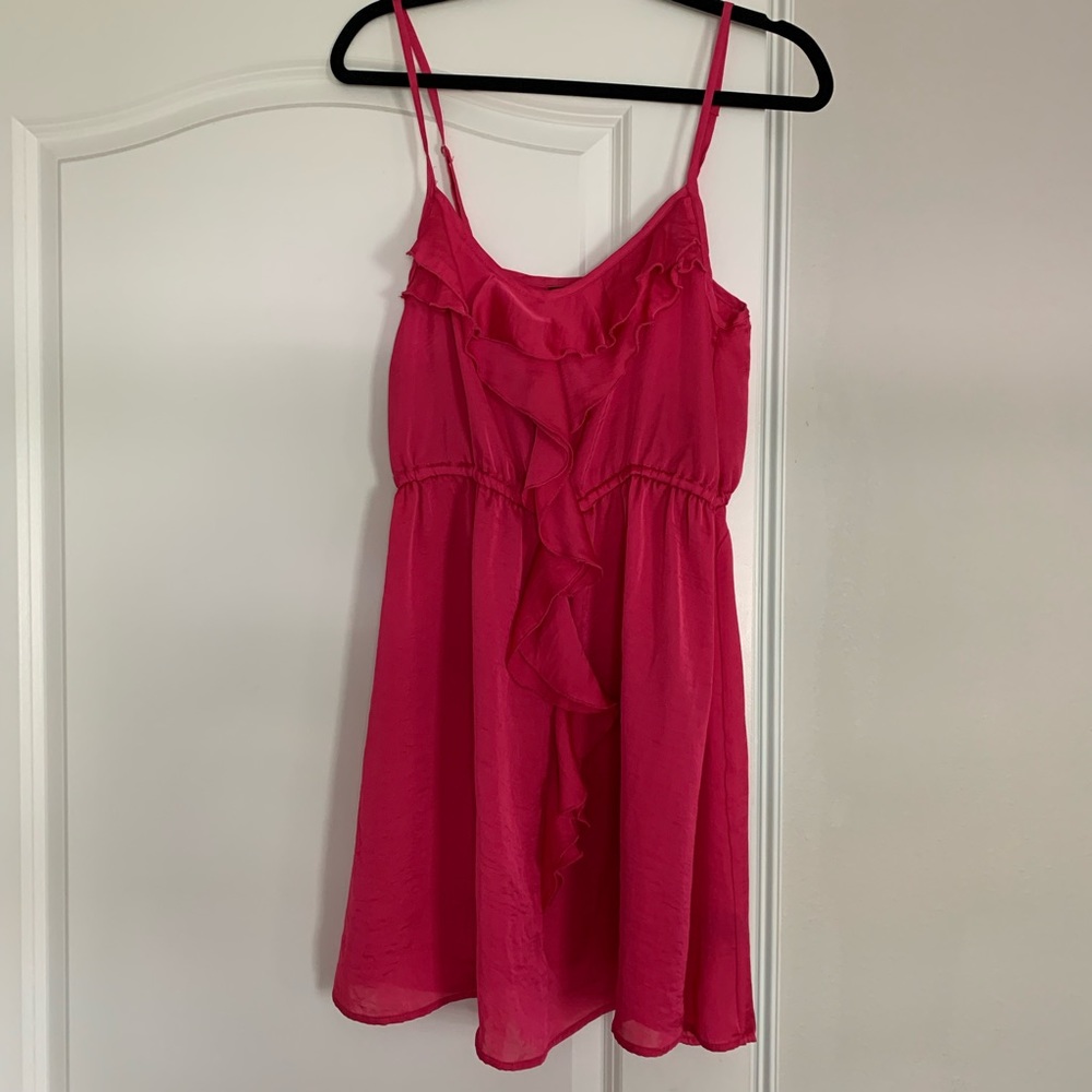 Fuchsia Ruffle Dress - Picture 1 of 3